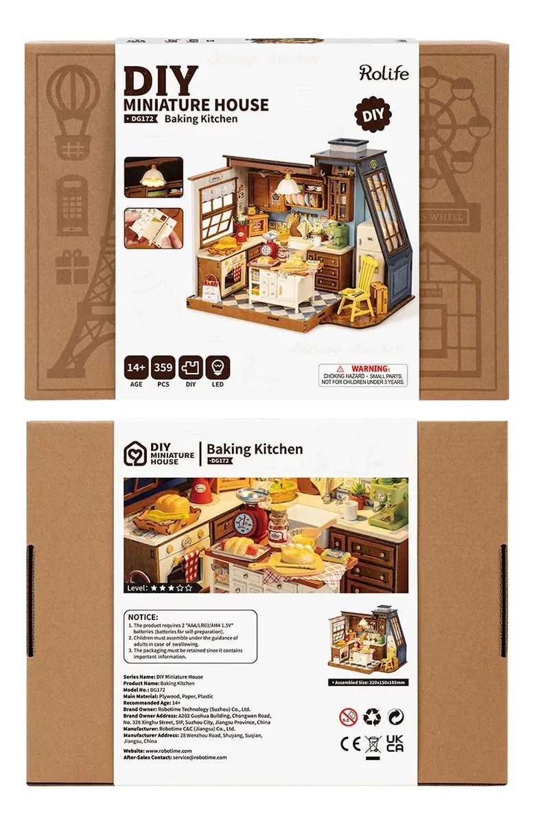 Robotime Puzzle 3d Baking Kitchen Rolife Dg172
