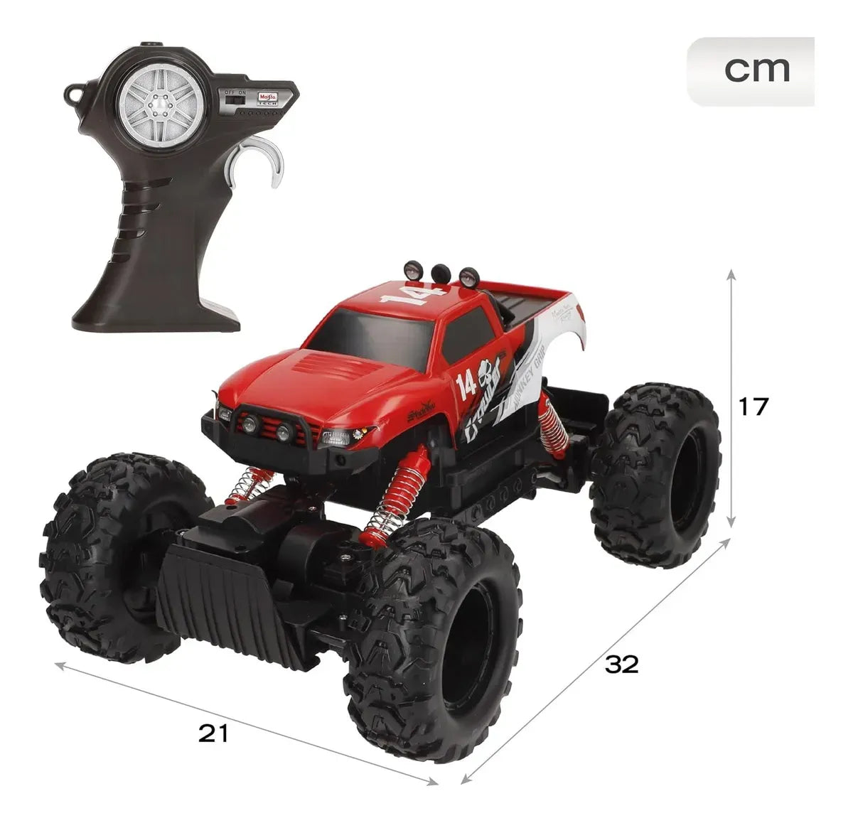 Maisto Rock Crawler a Radio Control Rojo 82746