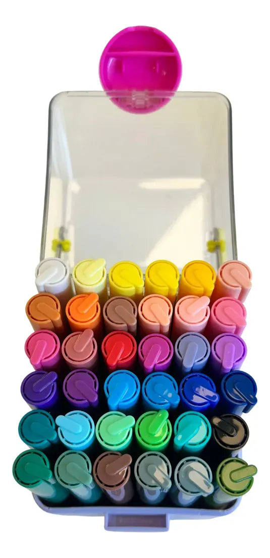 Marcadores Acrílicos con Estuche X36 Colores SL7108