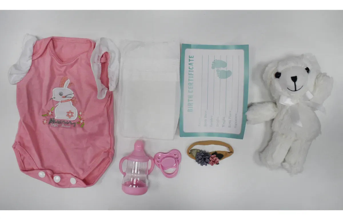 Muñeca Newborn 50 cm Realista con Cabello y Accesorios S43537