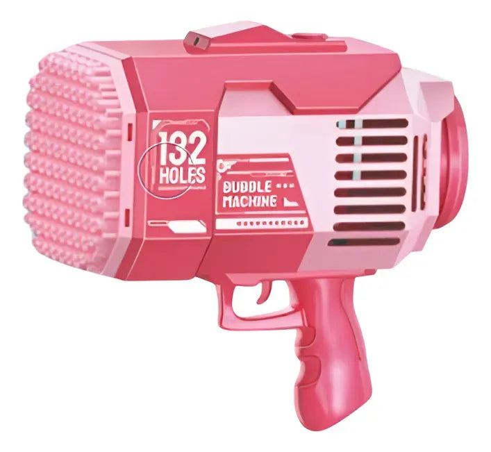 Pistola Burbujero Con Luces Automática Recargable Kb1280 Rosa