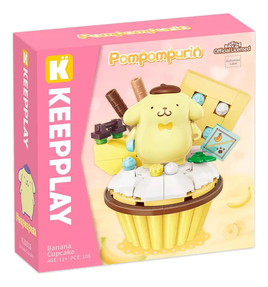 Hello Kitty Cupcake De Banana Pompompurin Figura 18cm K20816 56402