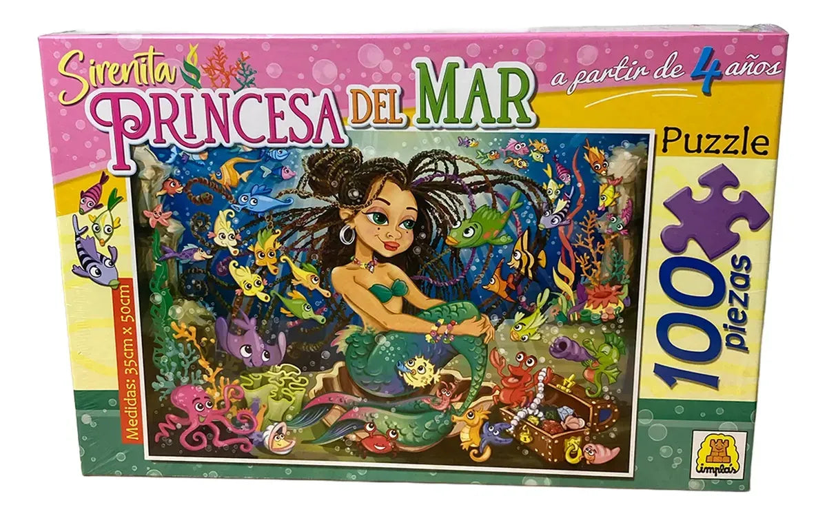 Puzzle Sirenita Princesa Del Mar 100pzs 208