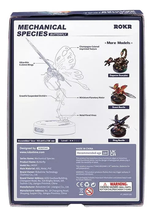 Robotime Puzzle 3d Mariposa Rosa Mi05p Rokr