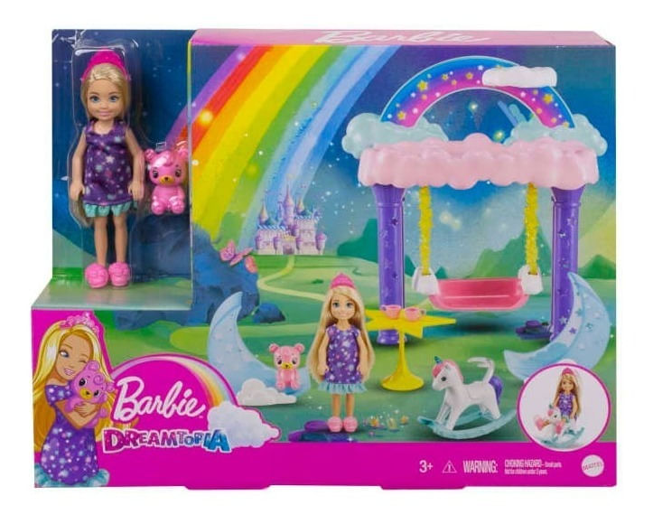 Barbie Set De Juego Columpio Con Muñeca Chelsea Mattel Gtf50