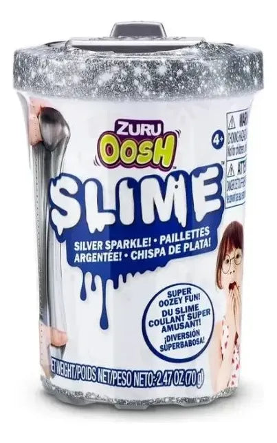 Zuru Oosh Slime Tub 70g Silver Sparkle 86104 7623