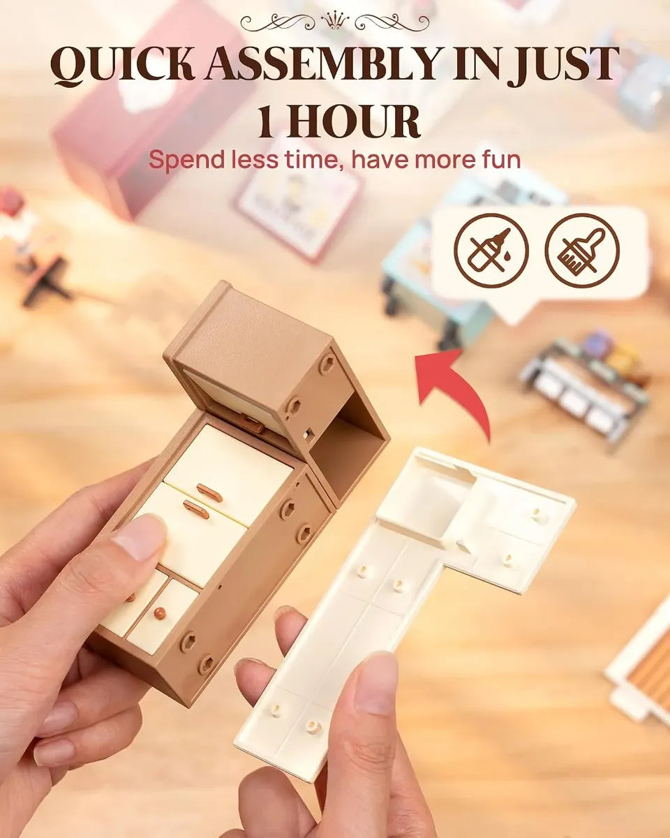 Robotime Puzzle 3d Mini Ice Cream Store Rolife Dw018b