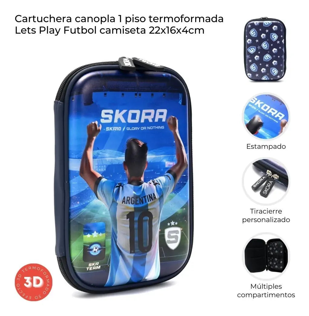 Skora Cartuchera 1 Piso Lets Play Futbol Camiseta 43154