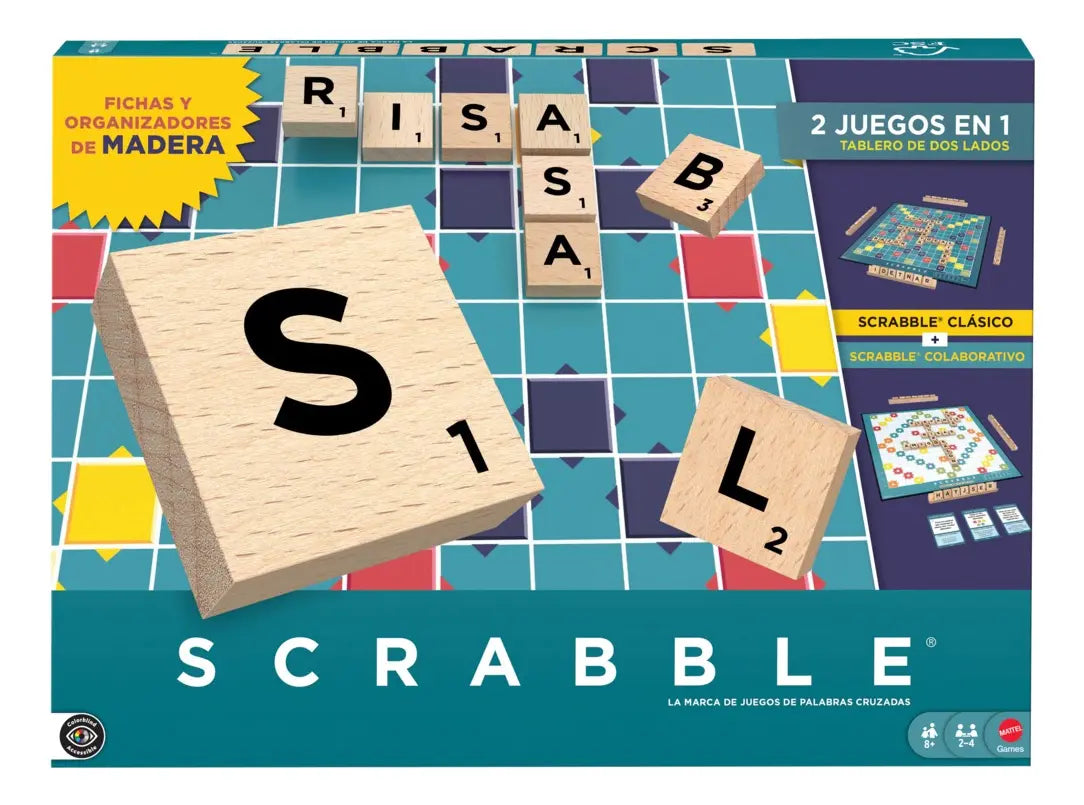 Juego de Mesa Scrabble de Madera Mattel JGY26