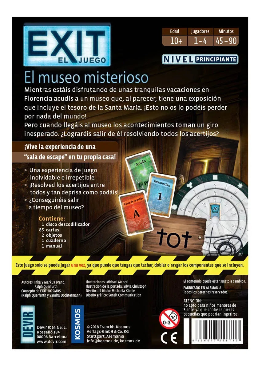 Juego Exit El Museo Misterioso 40-4094