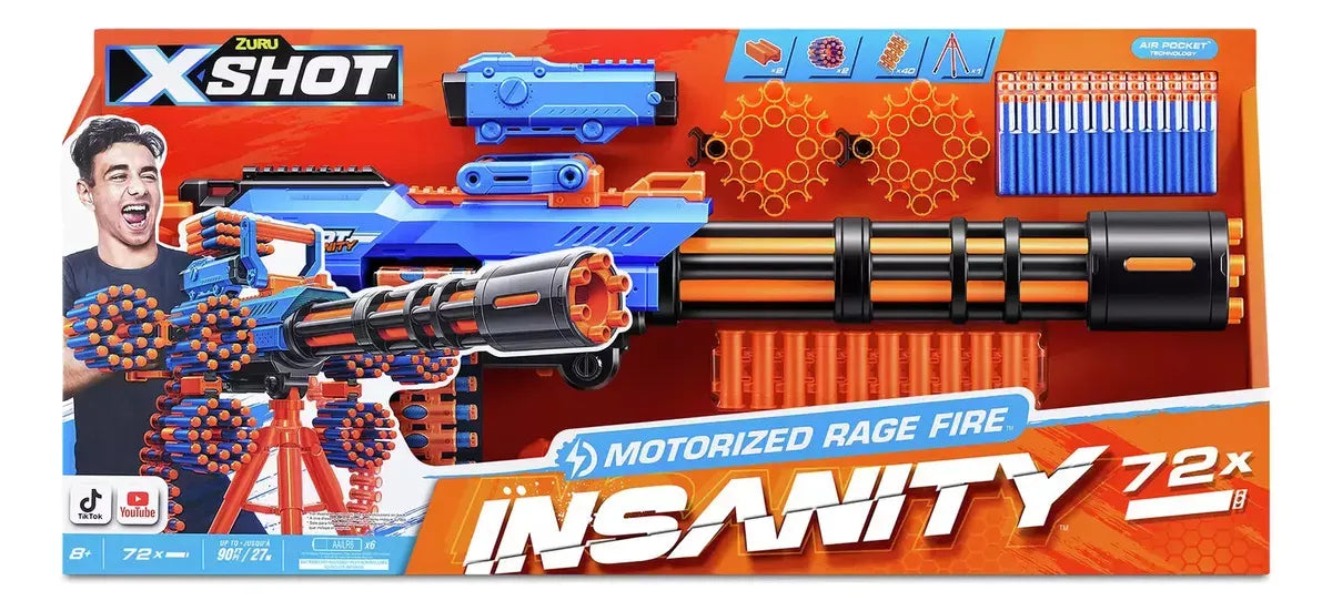 X-Shot Zuru Insanity Motorised Rage Fire 36605 7477