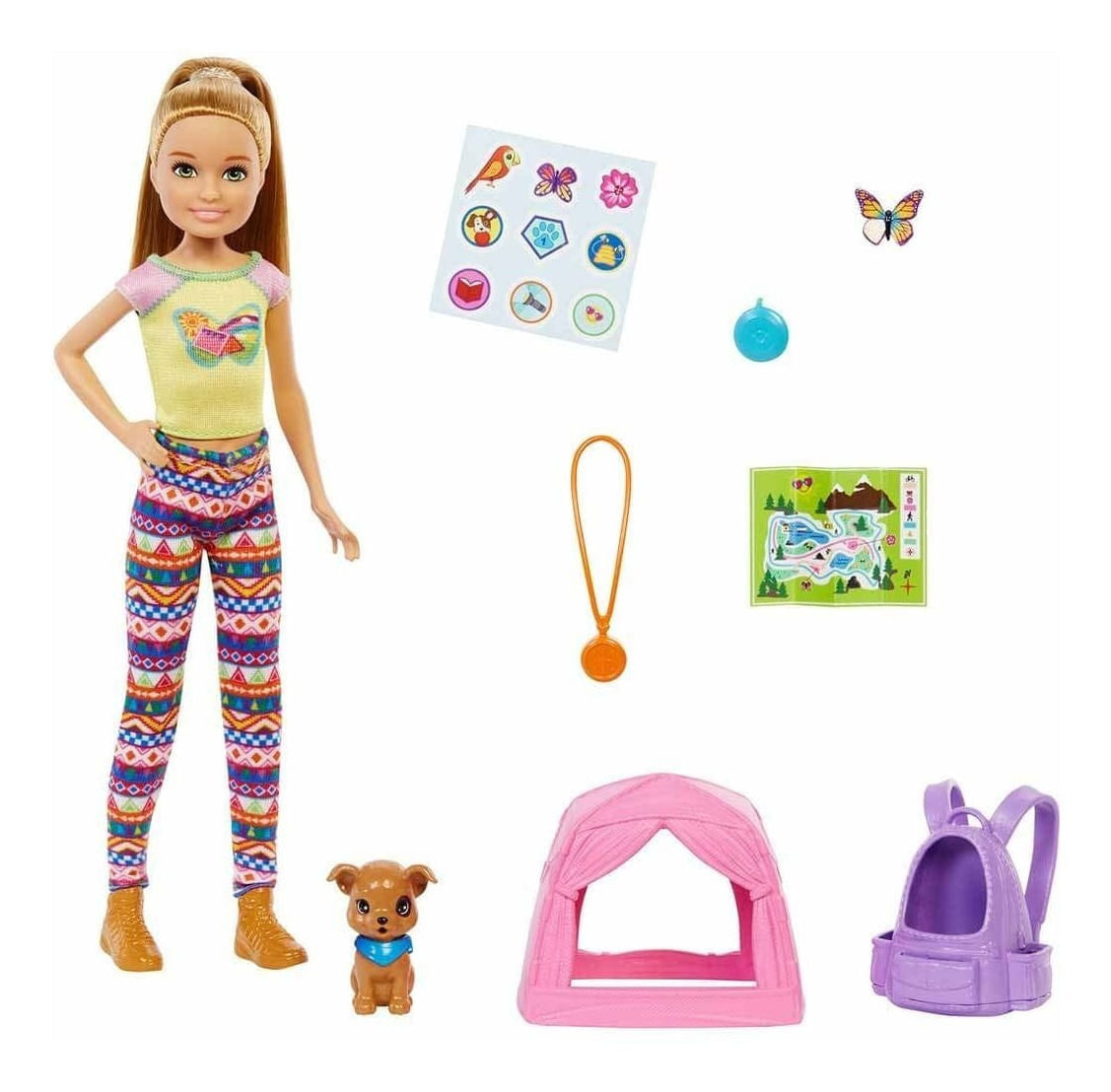 Muñeca Barbie Camping Con Mascota Hdf69 Mattel
