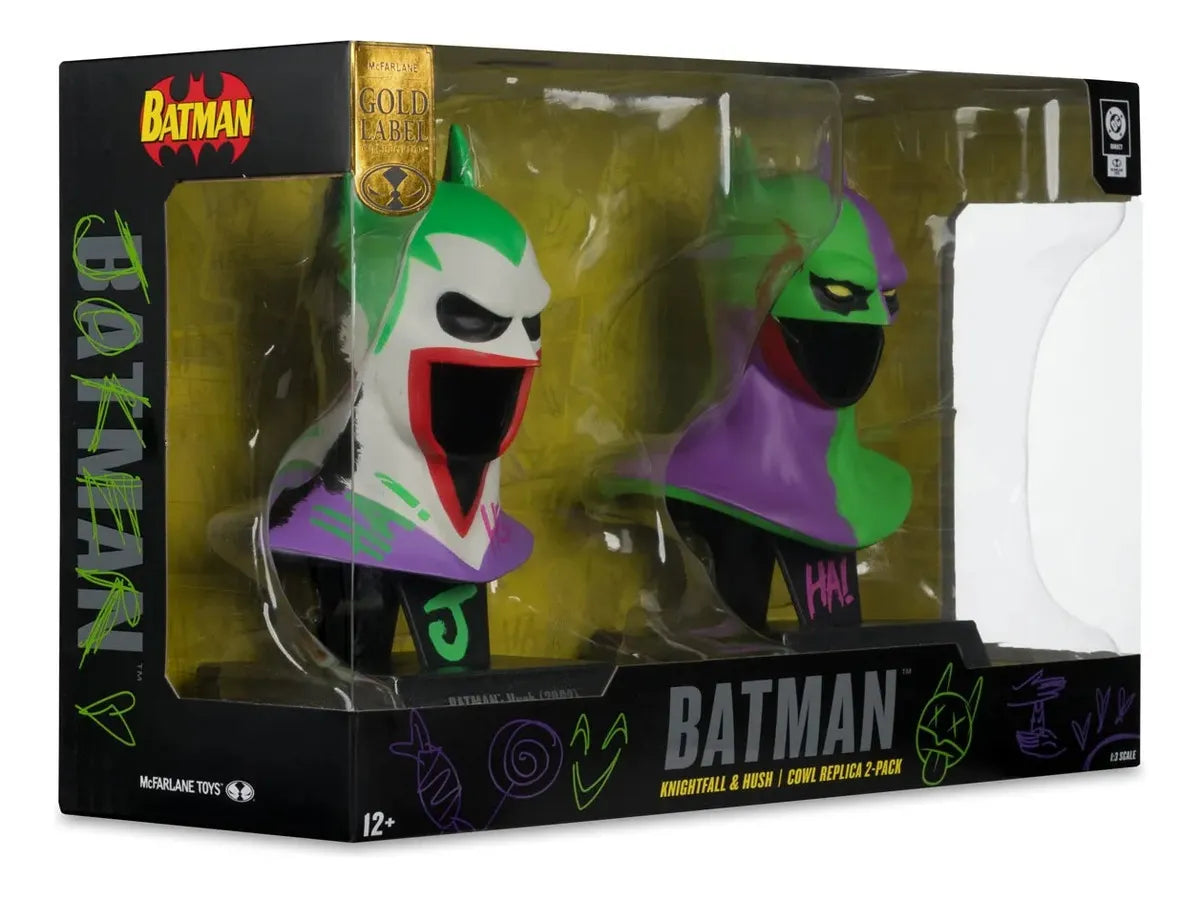 Mcfarlane Dc Pack De Mascaras Replica 1:3 Batman Knightfall Y Hush 17949