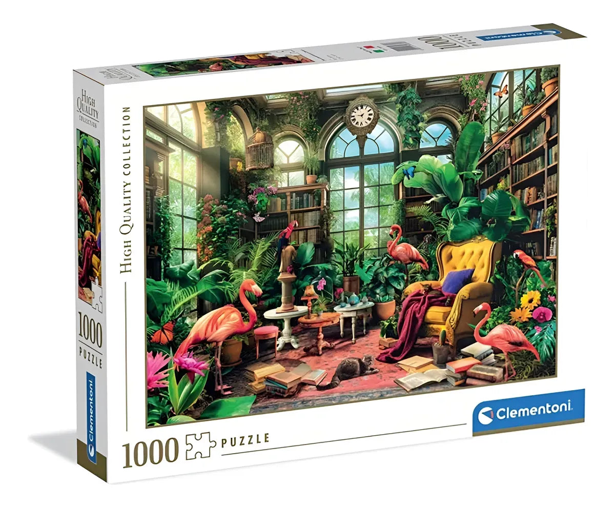 Clementoni Puzzle 1000pzs Biblioteca en el Invernadero 39889