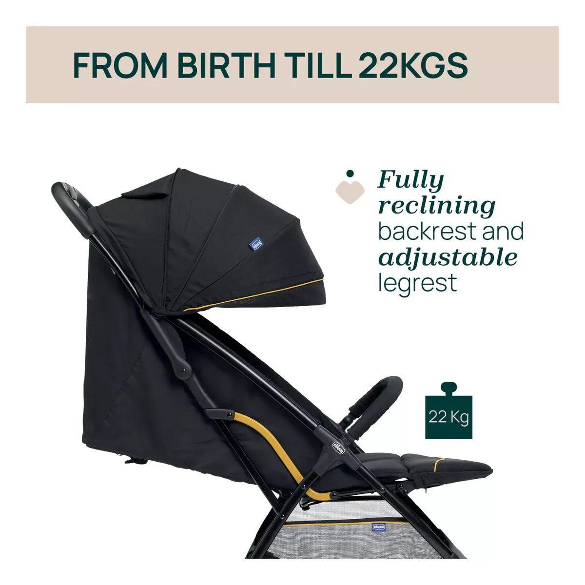 Chicco Coche de Paseo Glee Uneven Black 08087068730000