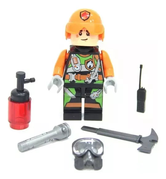 Cixbloc Rescue Muñequito Bombero Ik0567