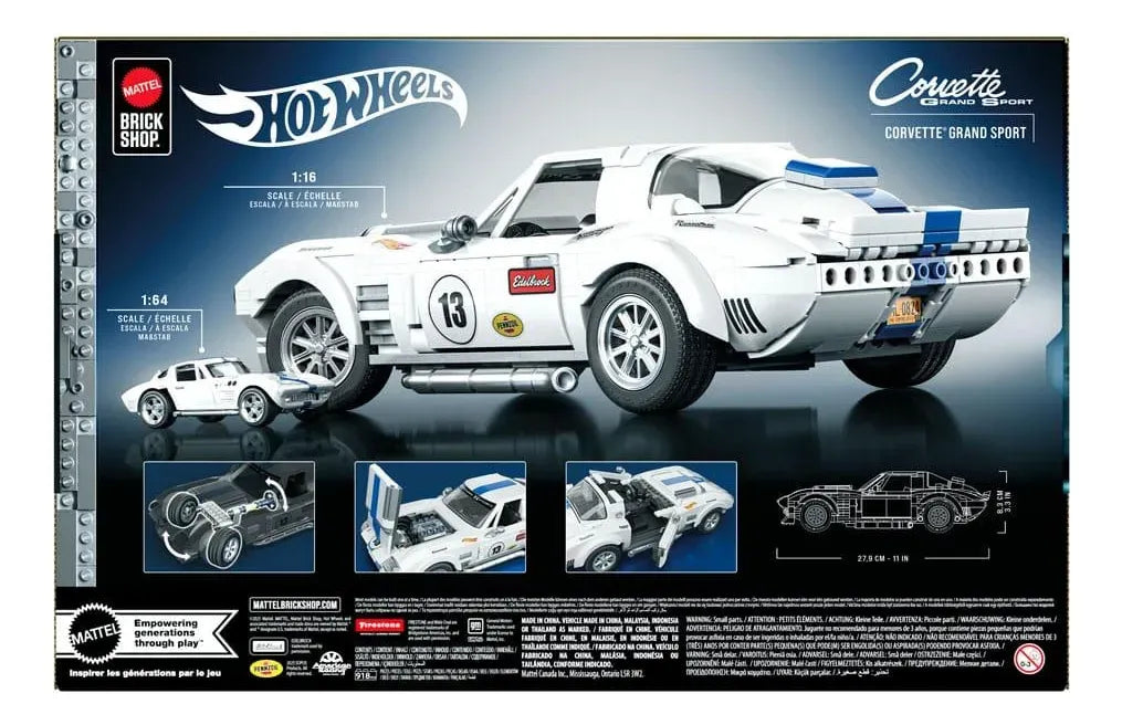 Hot Wheels Bloques de construccion Elite Corvette 918 Pcs JGR31