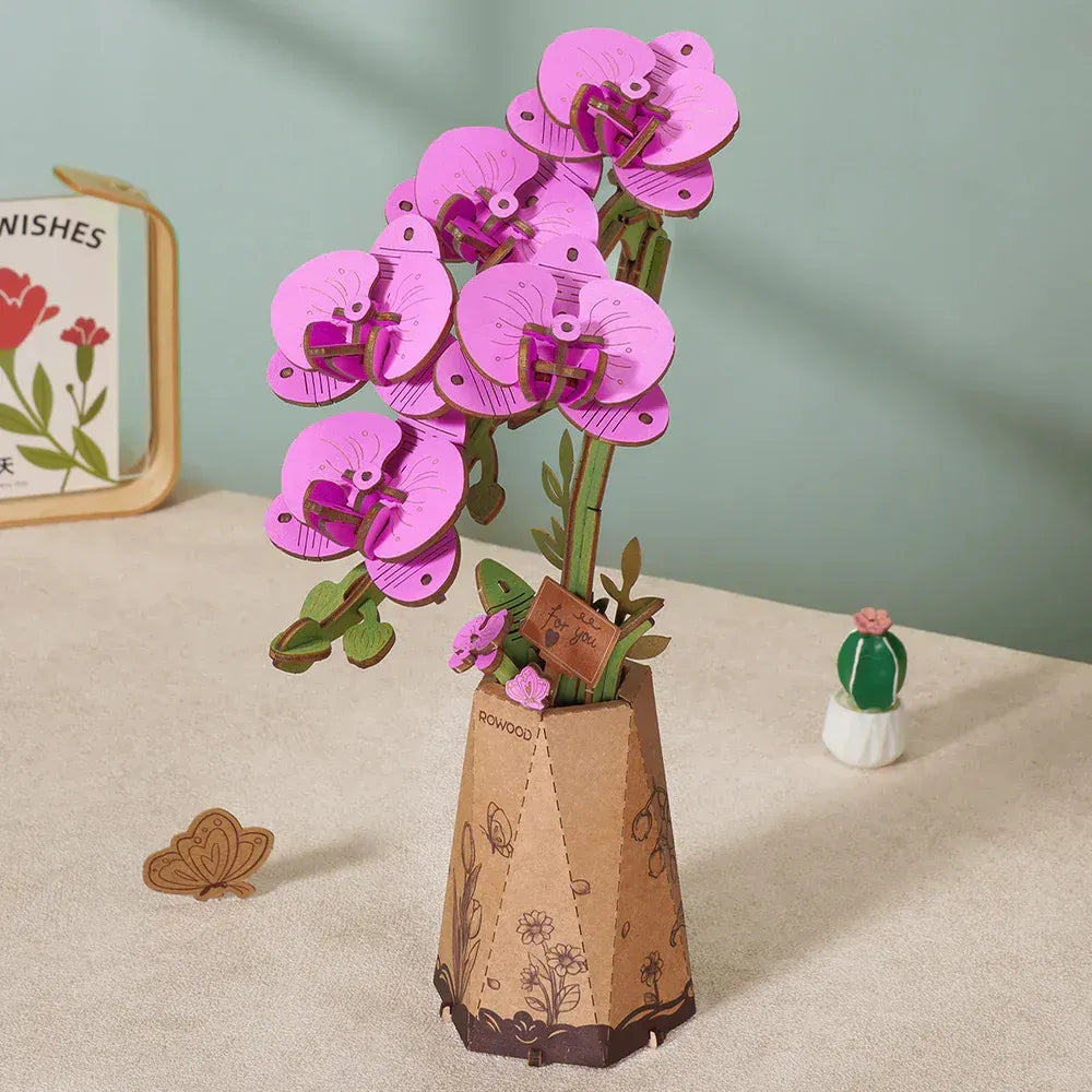 Robotime Rowood Puzzle 3d Flor De Orquídea Tw091
