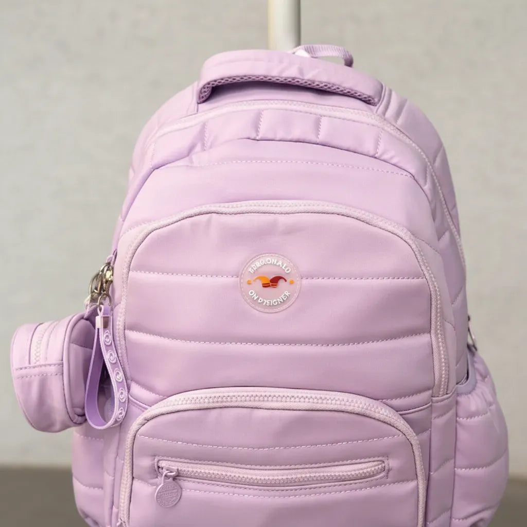 Mochila Carrito Escolar 18 Pulgadas Sl2501l Kinderland Lila