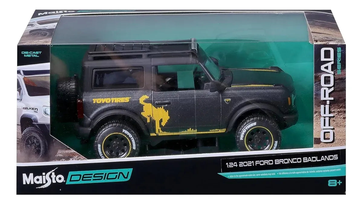 Maisto 1:24 Ford Bronco Off-Road 2021 Gris Carbonizado 32541