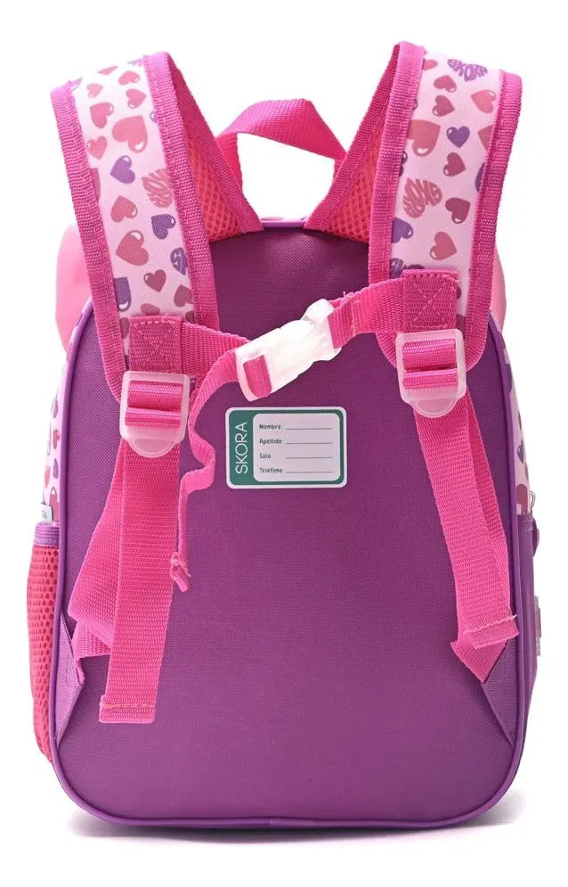 Mochila C/Luz Kawaii Momo Termoformada 22x30x10cm 12P 41309