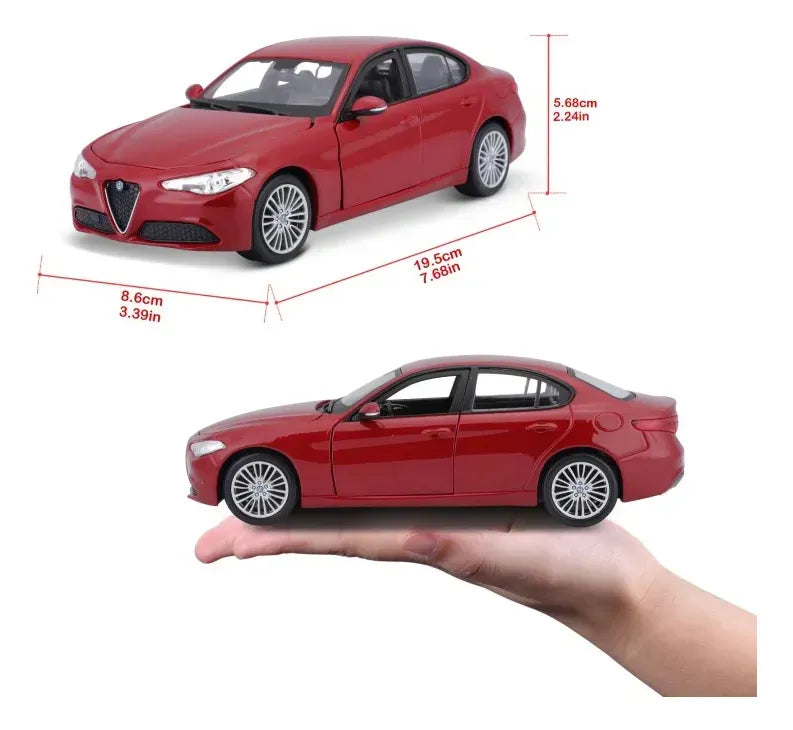 Bburago 1:24 Alfa Romeo Giulia 2016 Rojo Metalizado 18-21080