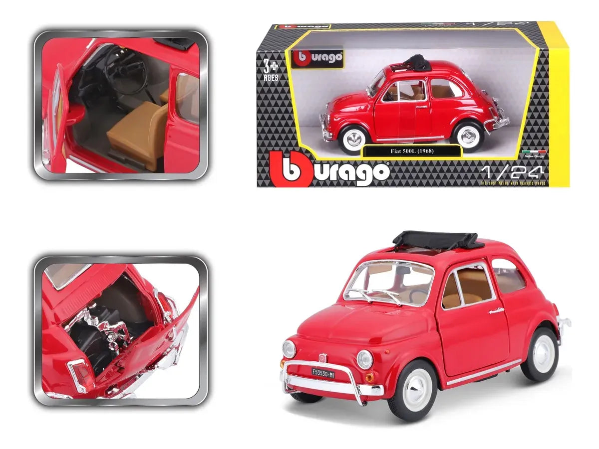 Bburago 1:24 Fiat 500 L 1968 Rojo 18-22099