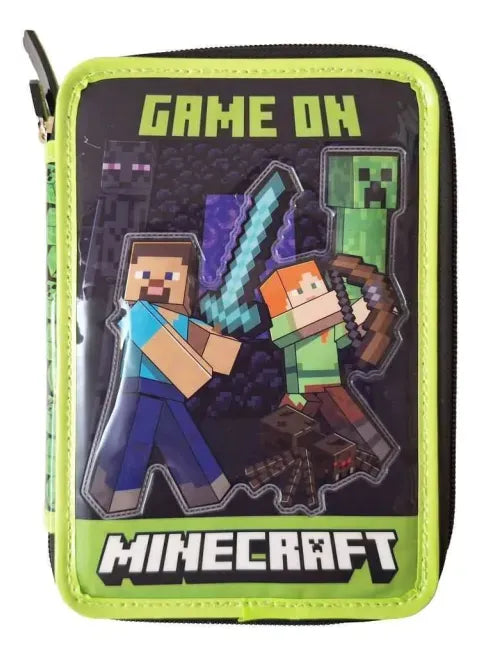 Cresko Cartuchera PVC Minecraft 2P Gameover MI531
