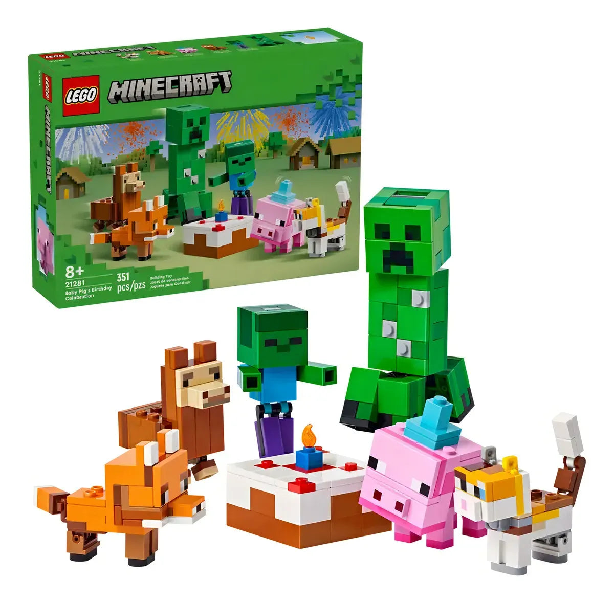 Lego MINECRAFT El Cumpleaños del Cerdito Bebé 21281