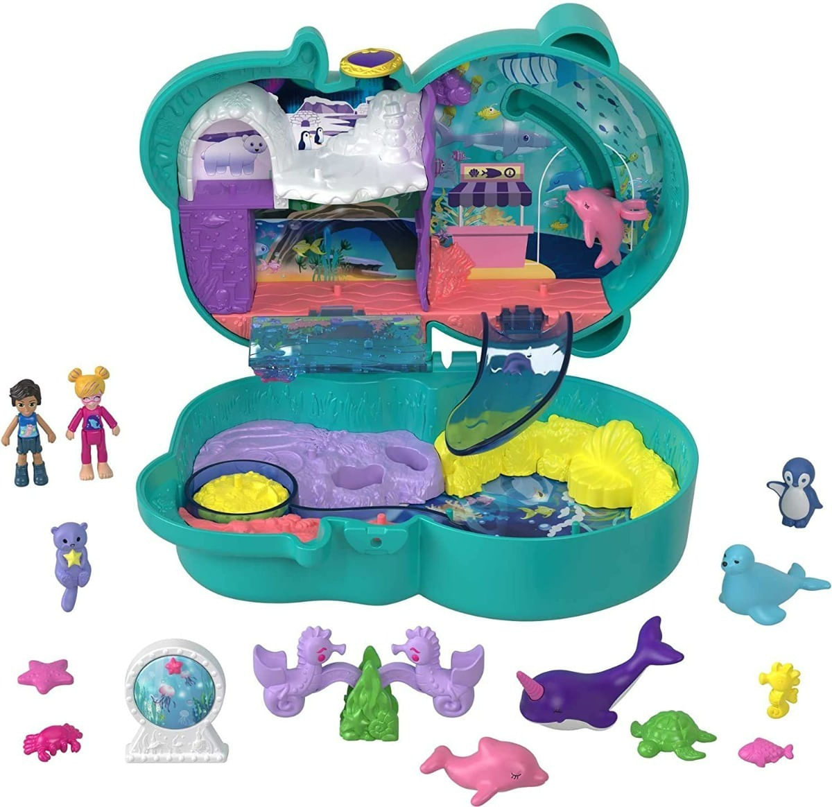 Polly Pocket Nutria Acuario Compacto Hcg16 Mattel