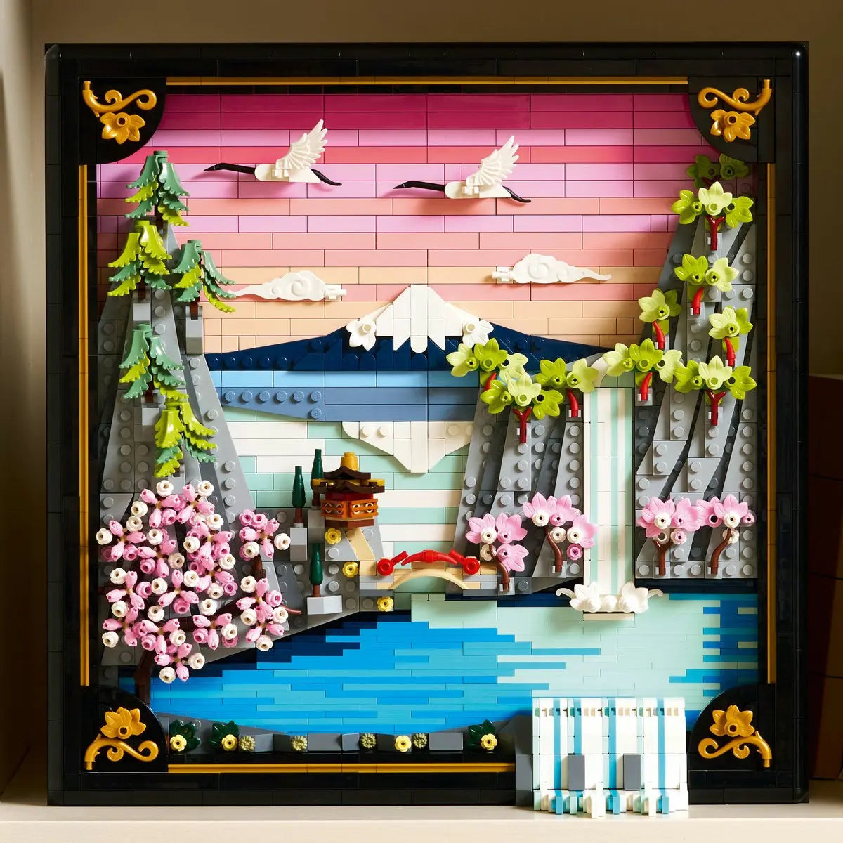 Lego Art: Paisaje Japonés con Cerezos en Flor 31218
