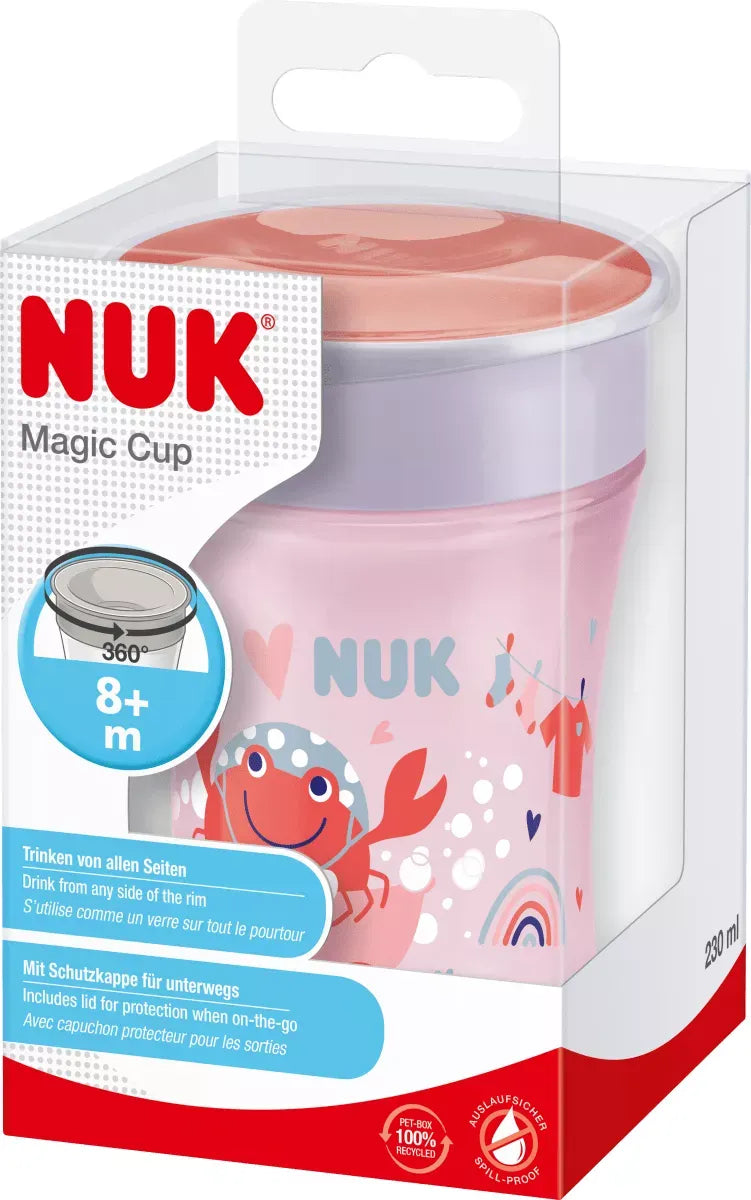 Nuk Vaso Evo Magic Cup Cangrejo rojo 230ml 08m+ 10255603