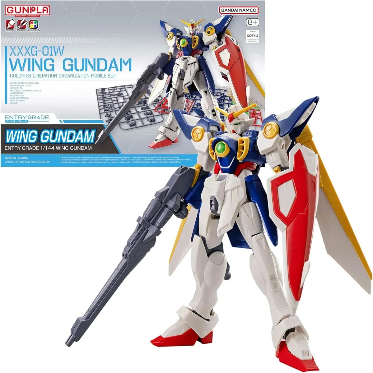 Bandai Hobby Gundam Entry Grade 1/144 Wing Gundam Model Kit 2795248