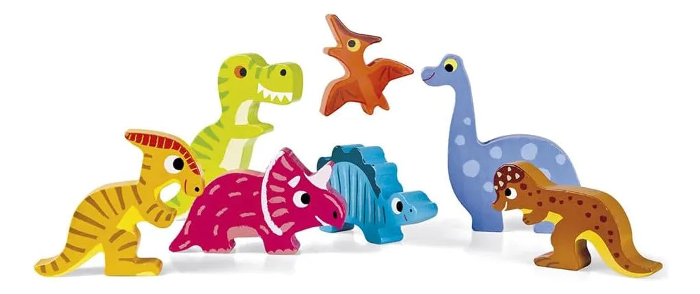 Janod Chunky Rompecabeza Puzzle 7 Piezas Dinosaurios J07054