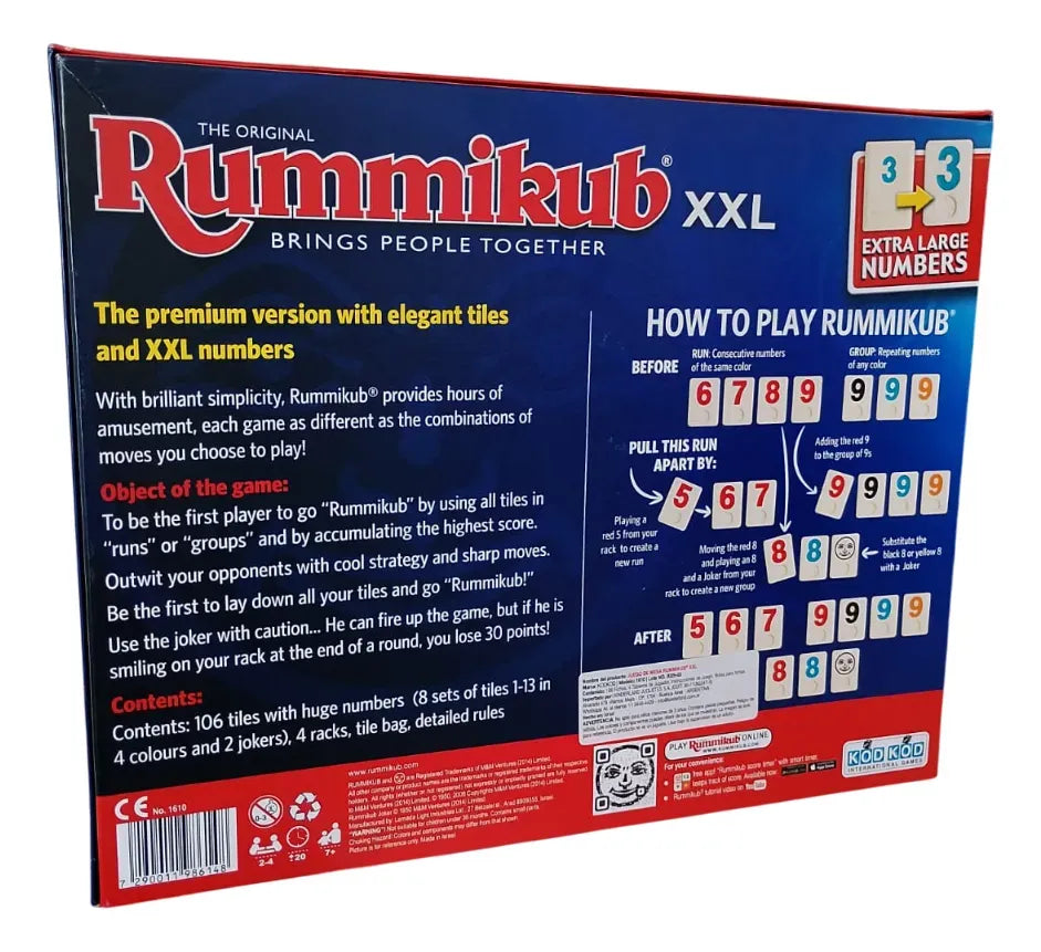 Rummikub Juego Rummy Burako Original Xxl 1610