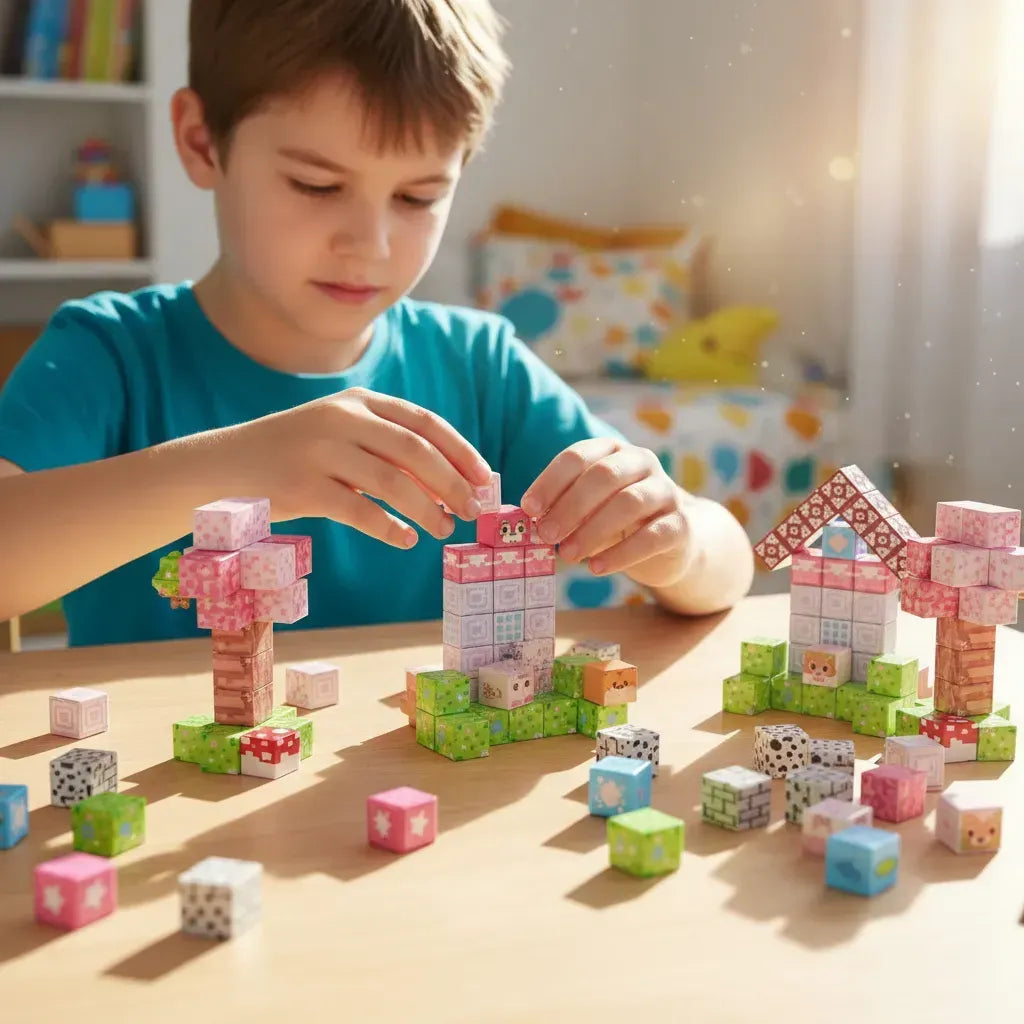 Bloques Magnéticos Cubos Steam Minecraft Pink Shine 3016384