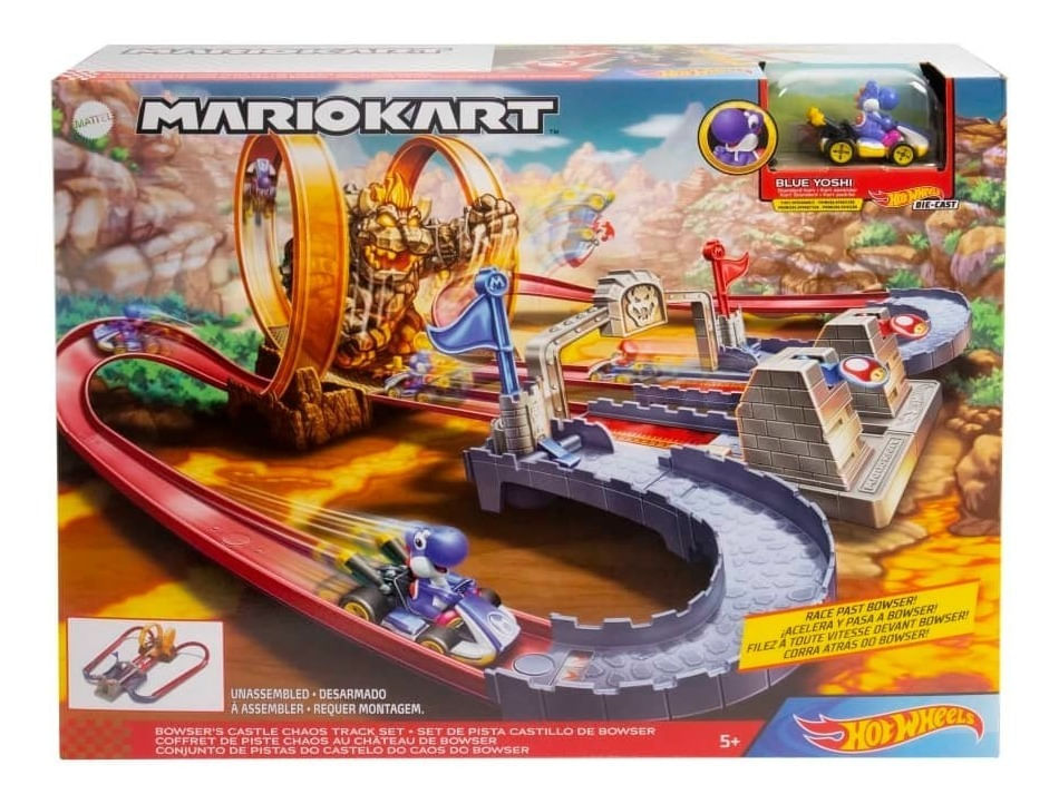 Pista Castillo Bowser Mario Kart Gnm22 Hot Wheels Mattel Pre