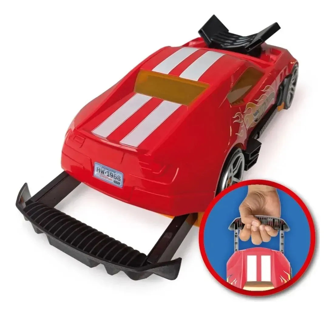 Hot Wheels Auto Maletin Guardacoches Rojo Hwcc15R