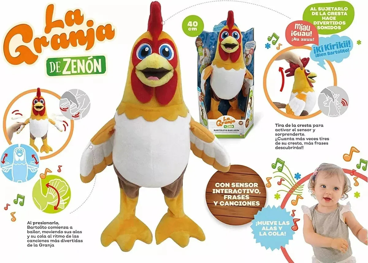 Peluche La Granja de Zenon Bartolito bailarin 8028