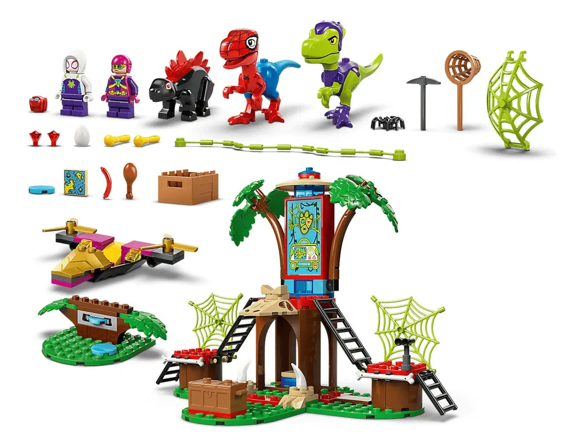 Lego Marvel: Spidey y Gobby Batalla de Raptores en la Base de la Casa del Árbol 11200