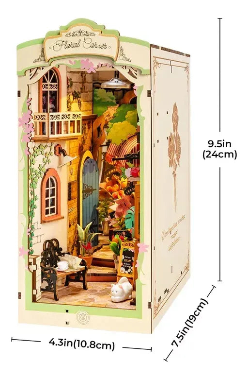 Robotime Puzzle 3d Rincon Floral Book Nook Tgb09 Rolife