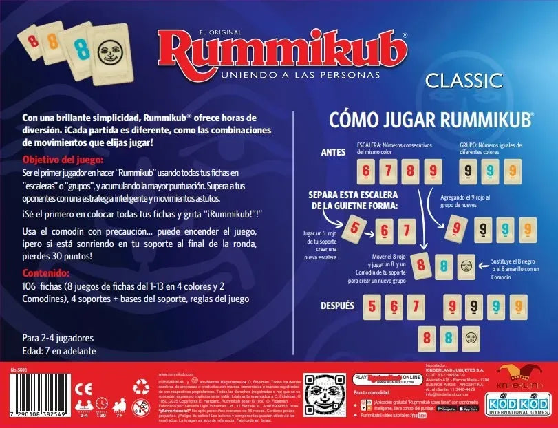 Rummikub Juego Rummy Burako Clasico Original 5600