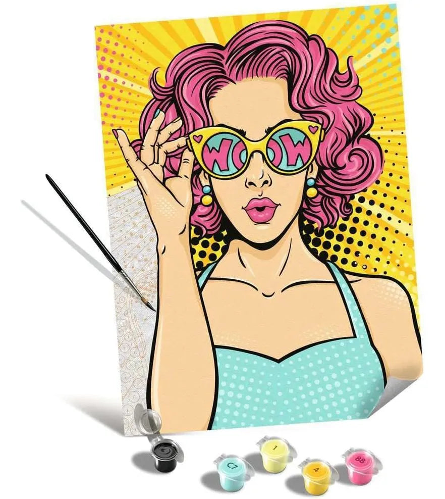 Ravensburger CreArt PopArt Pinta Por Numeros Lady in Pink 25857