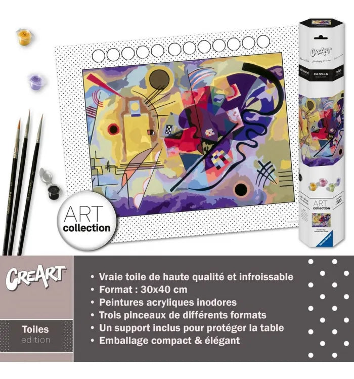 Ravensburger CreArt Serie B Canvas Pinta Por Numeros Kandinsky Yellow 23918