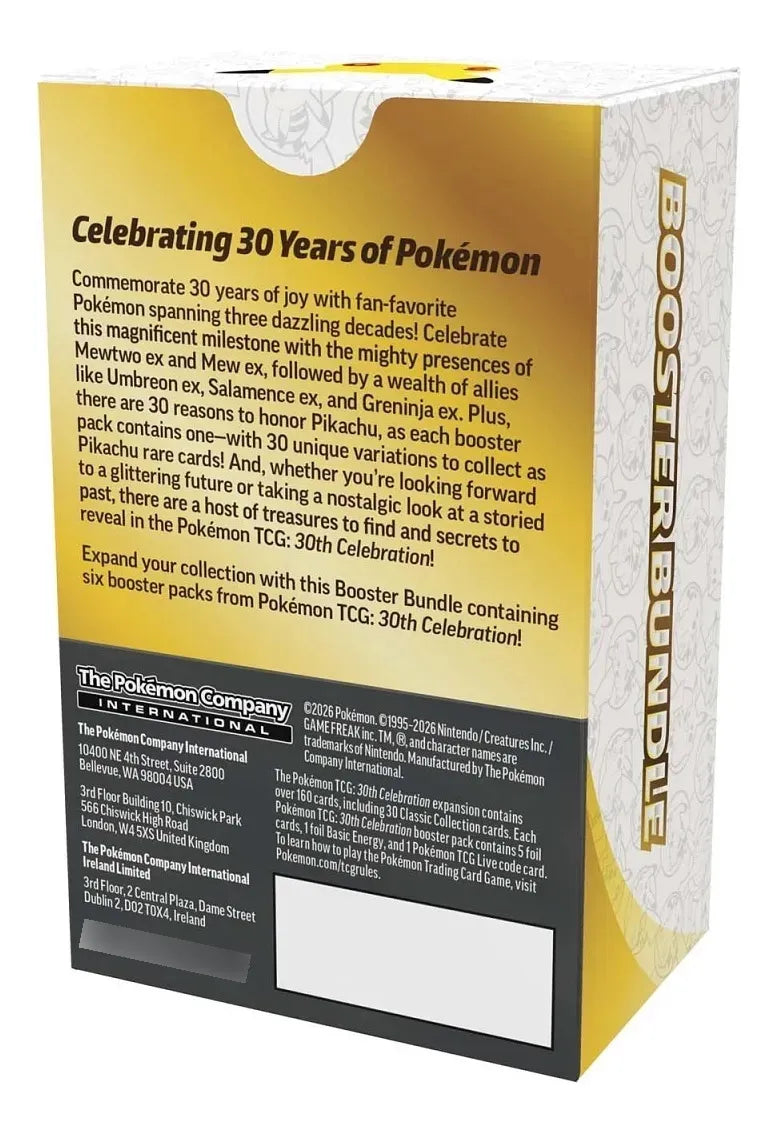Pokémon Tcg 30th Celebration Booster Bundle