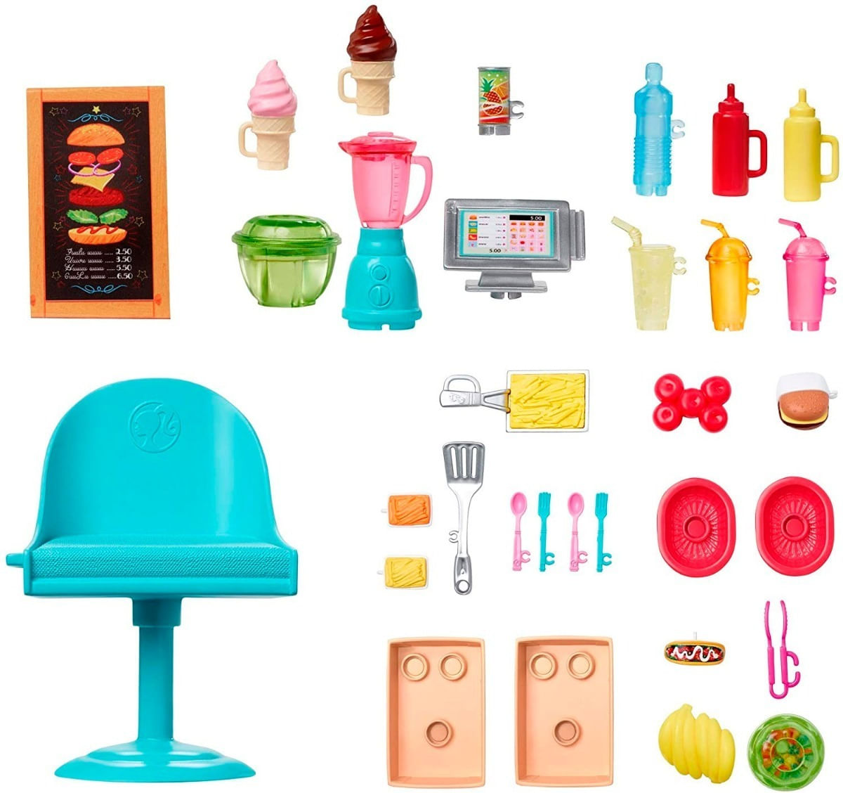 Camión Barbie Food Truck Con 30 Accesorios Gmw07 Mattel