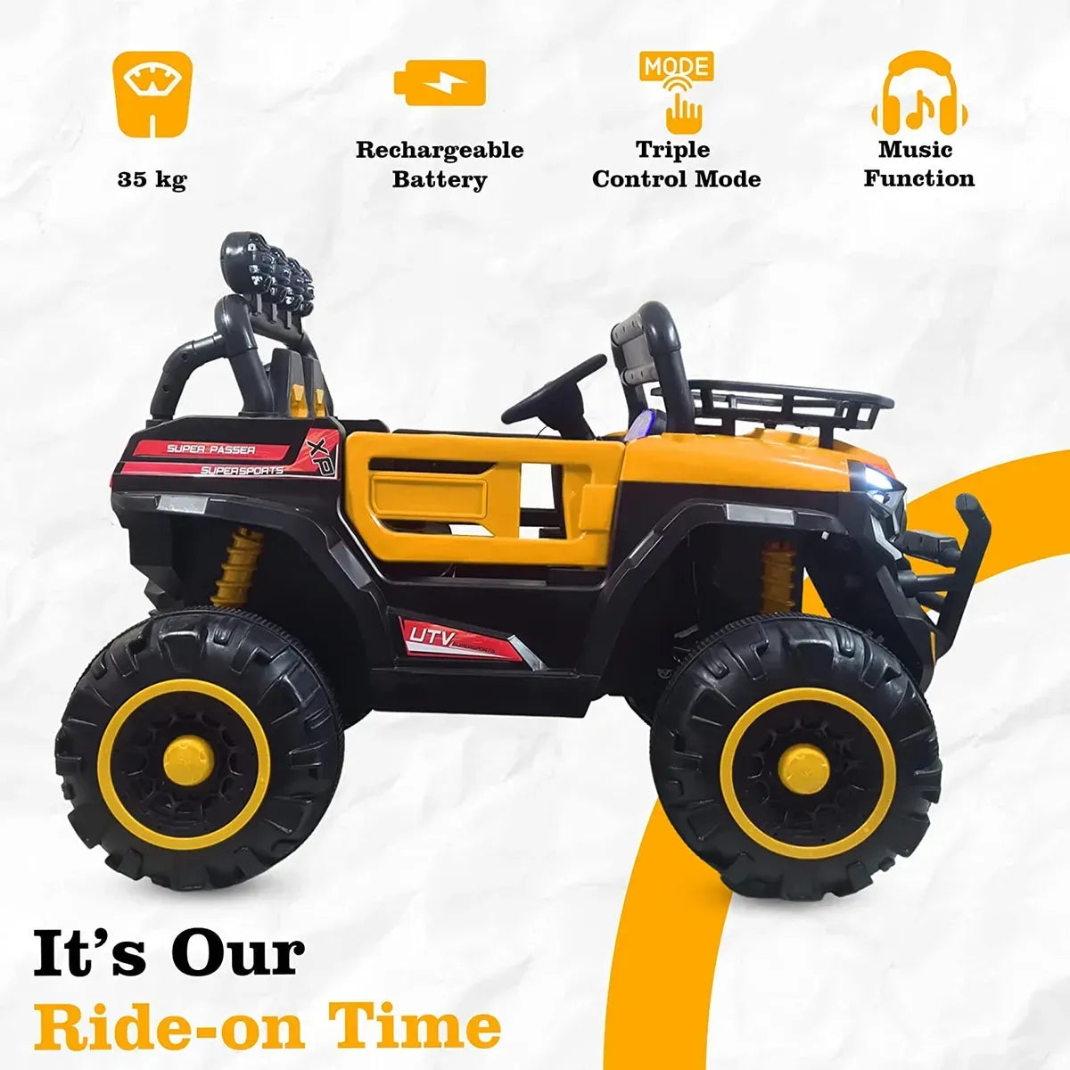 Auto A Bateria Jeep Todo Terreno Naranja DLX-6188