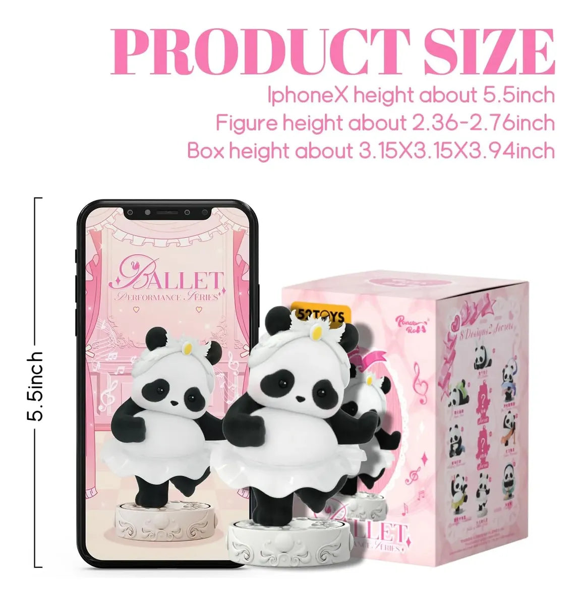 52toys Panda Roll Ballet Performance Figura Blind Box S78870