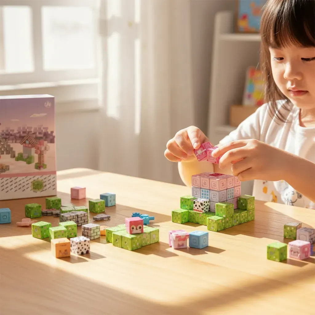 Bloques Magnéticos Cubos Steam Minecraft Pink Shine 3016384