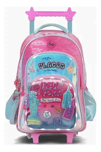Footy Mochila con carro de 18" I love con luz led F6311.01.UNICO